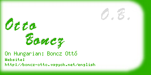 otto boncz business card