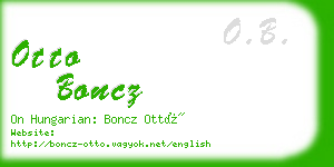 otto boncz business card